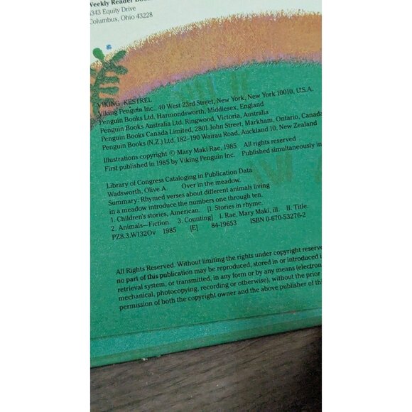 Over In The Meadow By Olive A Wadsworth Weekly Reader Edition Hardcover book1985 - Picture 4 of 5